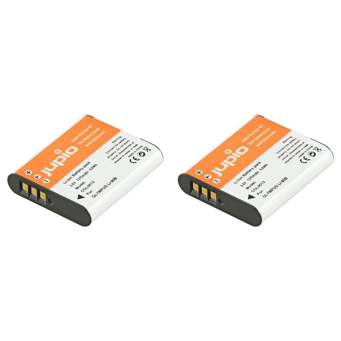 2PK Jupio Li-Ion 3.6V 1270mAh Rechargeable Battery For Olympus Li-90B/Li-92B Camera