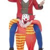 Colourful Clown Mens Piggyback Fancy Dress Costume - One Size