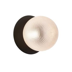 Lexi Lighting Odessa Diamond Cut Glass Led Wall Light With Black Base - Warm White/large