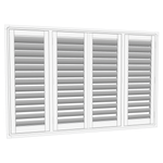 EasyAS 1810 x 1200mm White Adjustable Plantation Shutter
