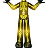 Rubies Skeleton Inflatable 10FT Tall LED Light Up Halloween Garden Decor - Black
