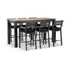 Balmoral 2M Aluminium Bar Table With 6 Capri Bar Stools