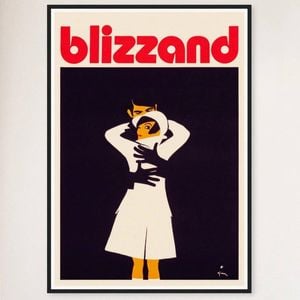 Galrie Blizzand Embrace Retro Vintage Advertising Poster Stunning Art Print for Home, Black Frame, A0 84 x 119cm (33 x 47inch)