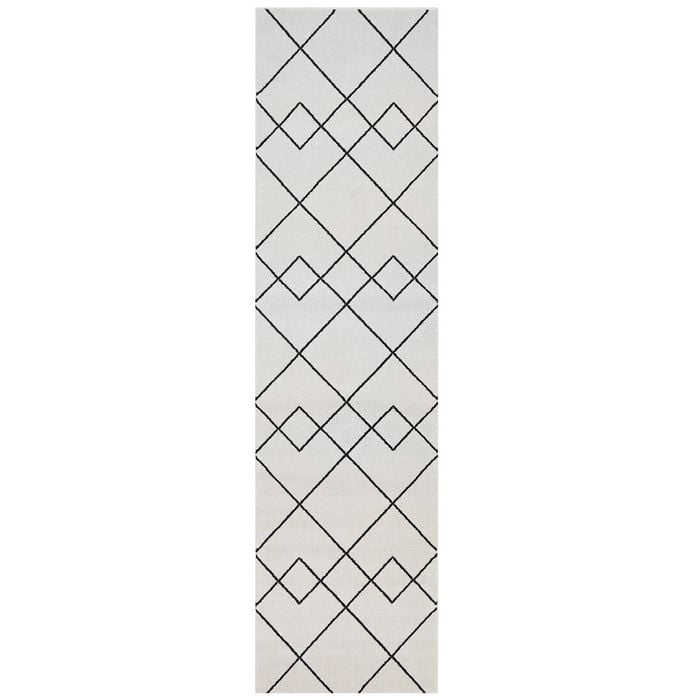 The Rug Connection Harley Diego Off White 300x80cm - Medium Runner Pet Friendly Indoor Rug