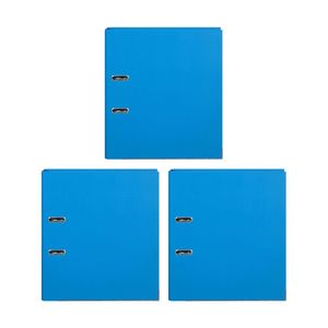 3x Marbig Pe Lever Arch File Folder A4 Document Filing Organiser Holder Sky Blue