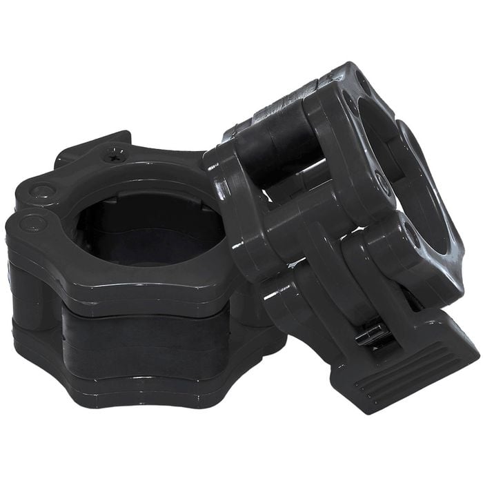 METEOR 50mm Black ABS Plastic Olympic Barbell Collars Clamps