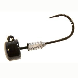 1/6oz/Size 1 Hook TT Lures Black Nedlockz Jighead - Mushroom Head Jig Head
