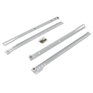 Hafele 400mm White Drawer Roller Runner - Pair