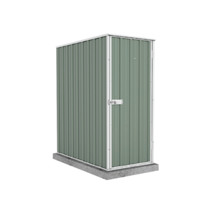 Absco Sheds 0.78 x 1.52 x 1.80m Pale Eucalypt Basic Single Door Garden Shed