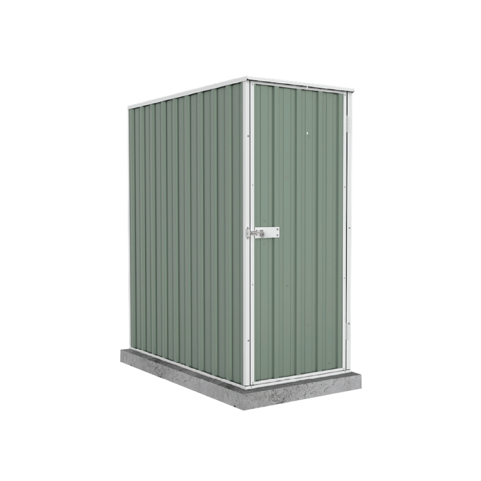 Absco Sheds 0.78 x 1.52 x 1.80m Pale Eucalypt Basic Single Door Garden Shed
