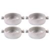 4PK Ladelle Nestle 20.4cm Round Stoneware Gratin Bowl - White