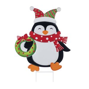 69cm Festive Christmas Penguin Outdoor Stake