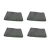 Set of 4 100% Cotton Face Washers Aspiree 33 x 33cm Granite