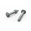 ZENITH M10 x 75mm Zinc Plated Cup Head Bolt and Nut - Each
