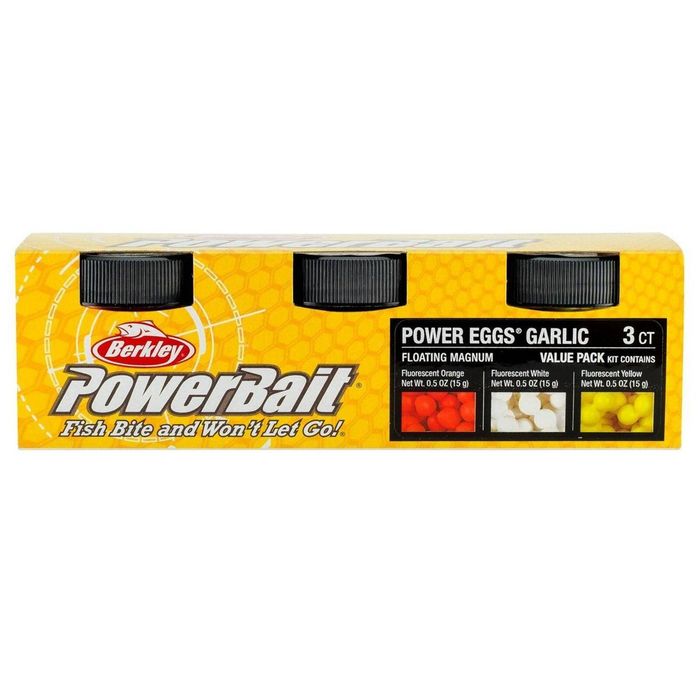 Berkley Powerbait 3 Pack Assorted Floating Salmon Eggs Fishing Lure Value Pack