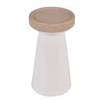 Emporium Eris Ceramic Candle Holder White 11x11x20.5cm