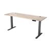 Modern Furniture ALVIS Standing Desk with Lift 180cm - Warm Oak & Black