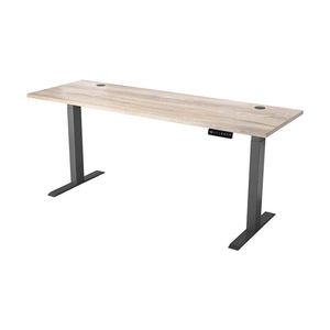 Modern Furniture ALVIS Standing Desk with Lift 180cm - Warm Oak & Black
