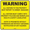 Pinnacle 600 x 600mm Class 1 Reflective Metal Farm Gate Sign 