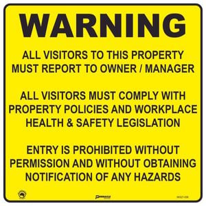 Pinnacle 600 x 600mm Class 1 Reflective Metal Farm Gate Sign 