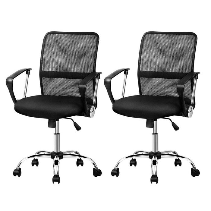 Artiss 2x Mesh Office Chair Ergonomic Computer Gaming Chair Height Adjustable