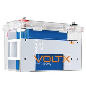 VoltX 12V 100Ah Smart LiFePO4 Lithium Battery – Bluetooth App, High-Cycle, Long-Lasting Power for RV, Camping & Home Backup