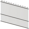ProtectorAl 1201-2400W x 1800H Satin Black Loop Top Pool Fence Panel Raked Up to 15º - Black