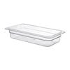 Cambro Polycarbonate Gastronorm Food Pan Clear 1/3 Size 65mm Deep Commercial Kitchen Storage