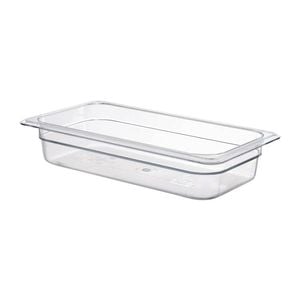 Cambro Polycarbonate Gastronorm Food Pan Clear 1/3 Size 65mm Deep Commercial Kitchen Storage