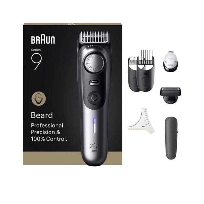 Braun Series 9 Waterproof Beard Trimmer w/ 7 Barbering Tools & Accessories BT9520