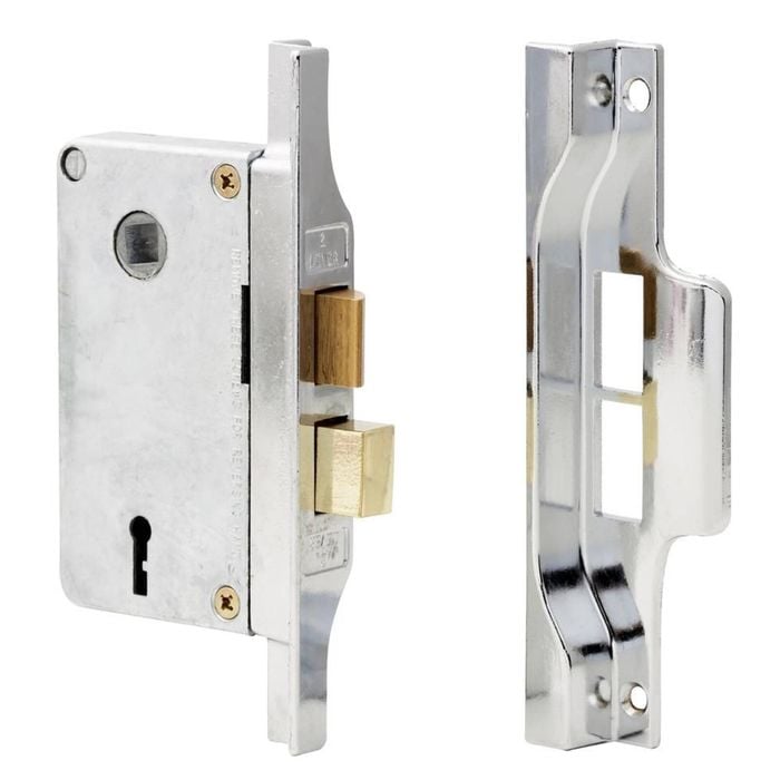 Lockwood 42mm Silver Pearl Rebated Mortice Lock Body