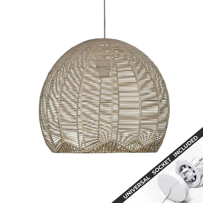 Snap Lighting Koga Rattan Cane Downlight to Pendant Light Conversion Kit  Large