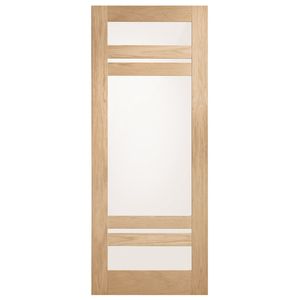 Corinthian 2340 x 720 x 35mm Internal Door White Oak Moda Translucent Glass AMODG12