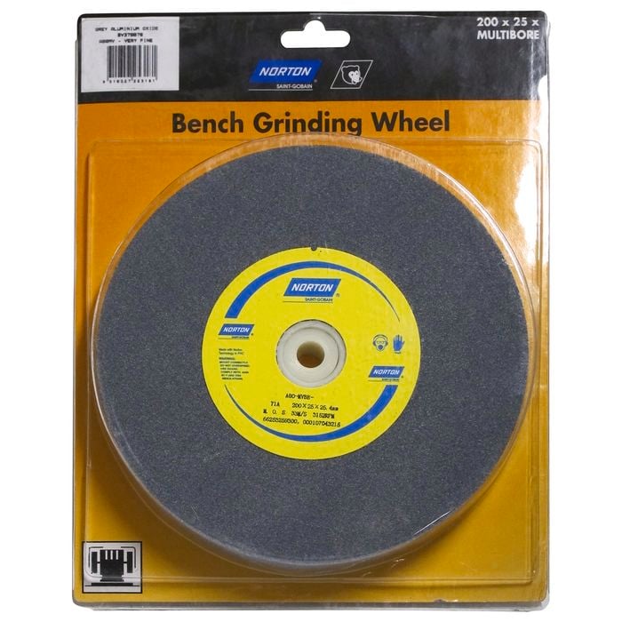 Norton 200 x 25 x 25.4mm Bench Grinding Wheel