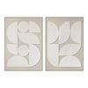 Arc Bloom I & II Hand-Painted 3D Textured Canvas Wall Art Set of 2