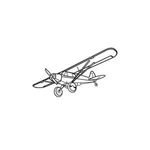 Ignite Laser Cessna 180 Skywagon - Four-Seat Utility Aircraft Silhouette Metal Wall Art Rustic Metal 47 inch - 120 cm