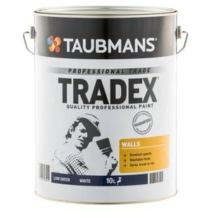 Taubmans 10L Tradex White Low Sheen Interior Wall Paint