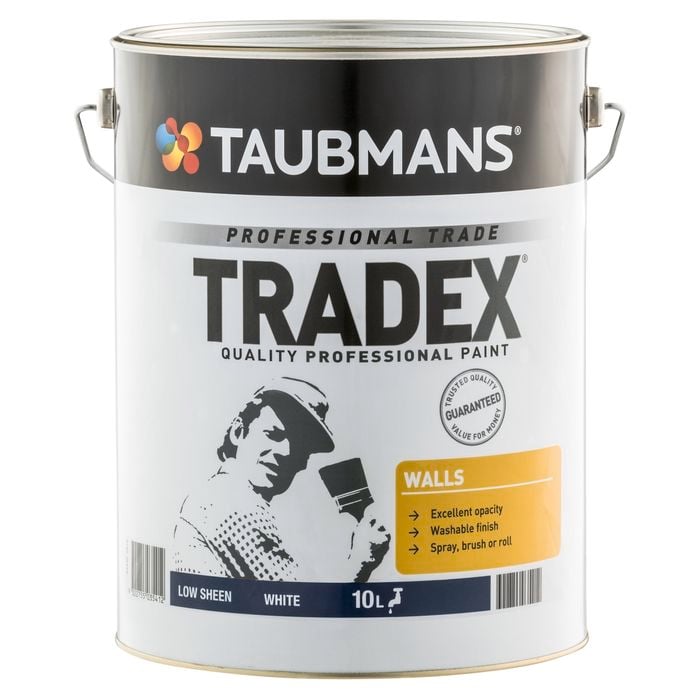 Taubmans 10L Tradex White Low Sheen Interior Wall Paint