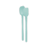 Tovolo Flex Core Silicone Mini Spatula And Spoonula Set - Light Aqua