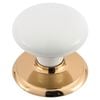 Gainsborough Bright Goldtone / White Classic Series Passage Knobset