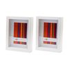 2x Unigift Shadow Box Photo and Artwork Wooden Frame 4x6"/10x15cm - White