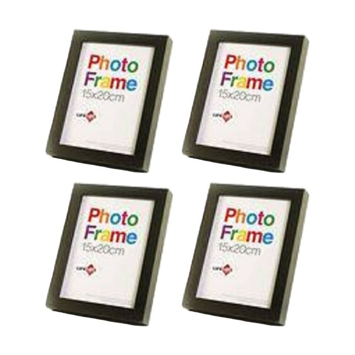4x Unigift Timeless Special Design Photo Wooden Black Frame - 15x20cm/6x8"