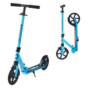 VEVOR Kick Scooter Blue Black 2 Wheels with Adjustable Handlebar Wide Anti-Slip Deck for Kids Ages 8+