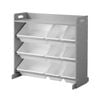 Oikiture Plastic 9 Bins Kids Toy Storge Grey
