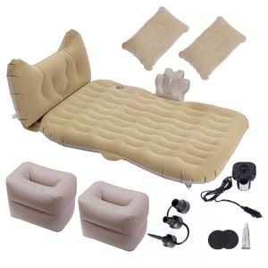 SOGA Beige Honeycomb Inflatable Car Mattress