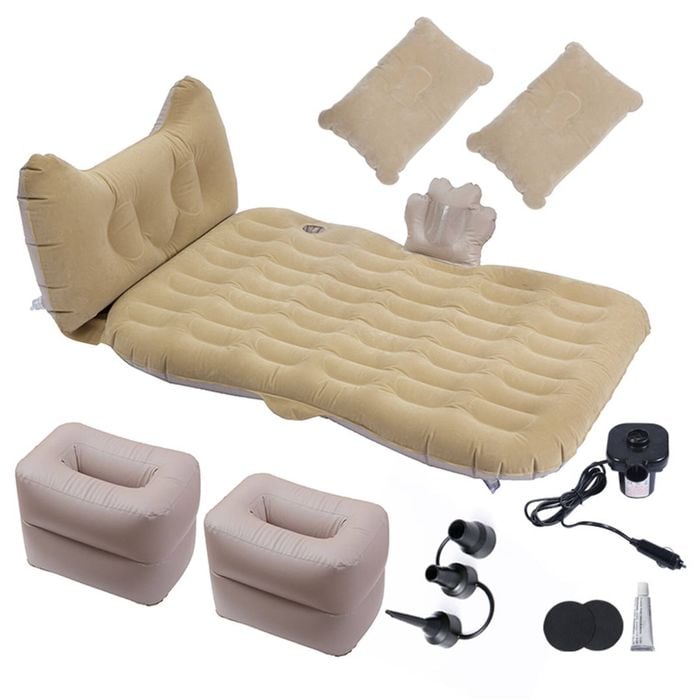 SOGA Beige Honeycomb Inflatable Car Mattress