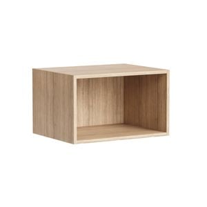 Kaboodle 360 x 500-600mm Almond Oak Customisable Microwave Open Shelf