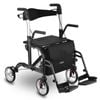 Altus Transit 2-in-1 Folding Mobility Walker & Transport Wheelchair - Black