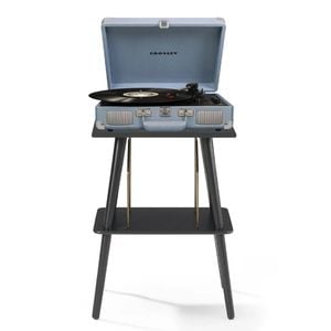 Crosley Cruiser Bluetooth Portable Turntable - Tourmaline + Crosley Entertainment Stand Bundle