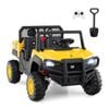 Costway Electric Caterpillar Ride On Car Dump Truck Remote Control 24v